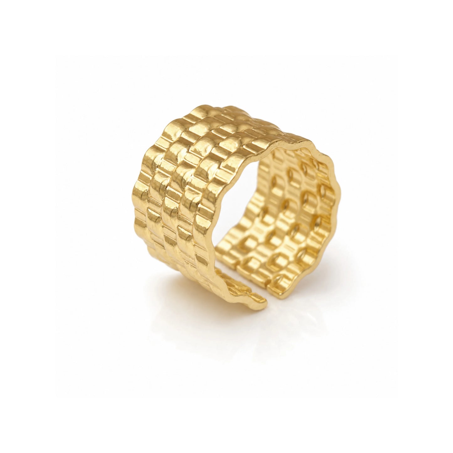 Golden Mosaic Ring