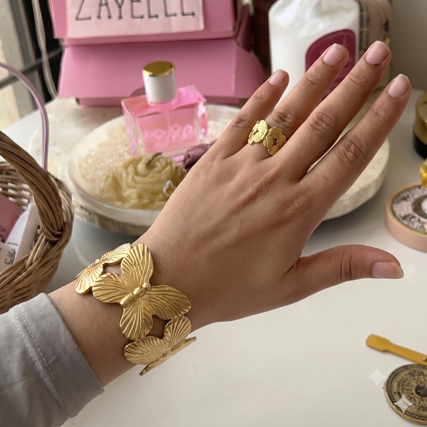 Butterfly Cuff & Ring Combo