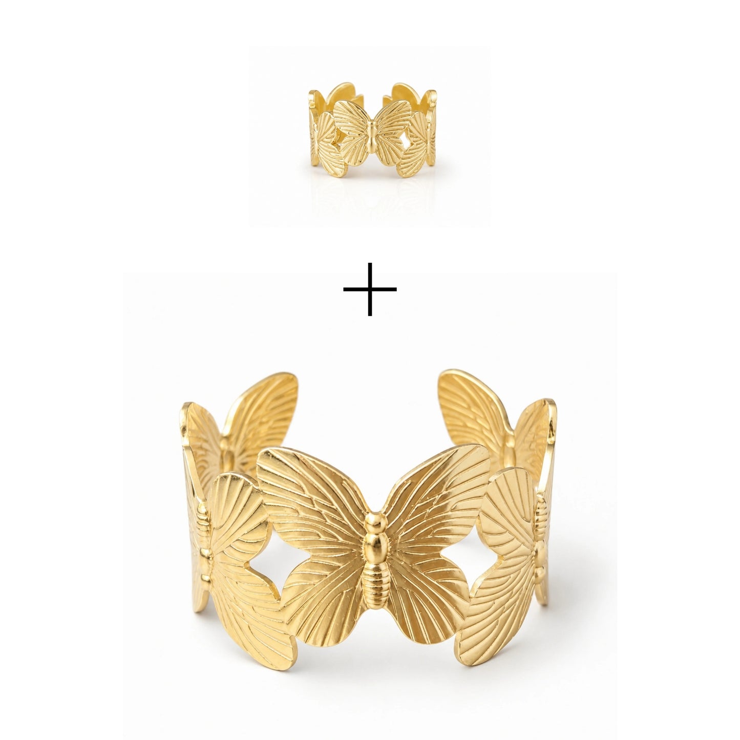 Butterfly Cuff & Ring Combo